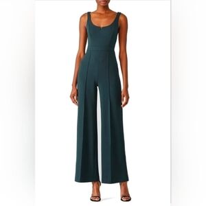 Donna Morgan Sleeveless Wide-Leg Jumpsuit in Hunter Green - Size 14